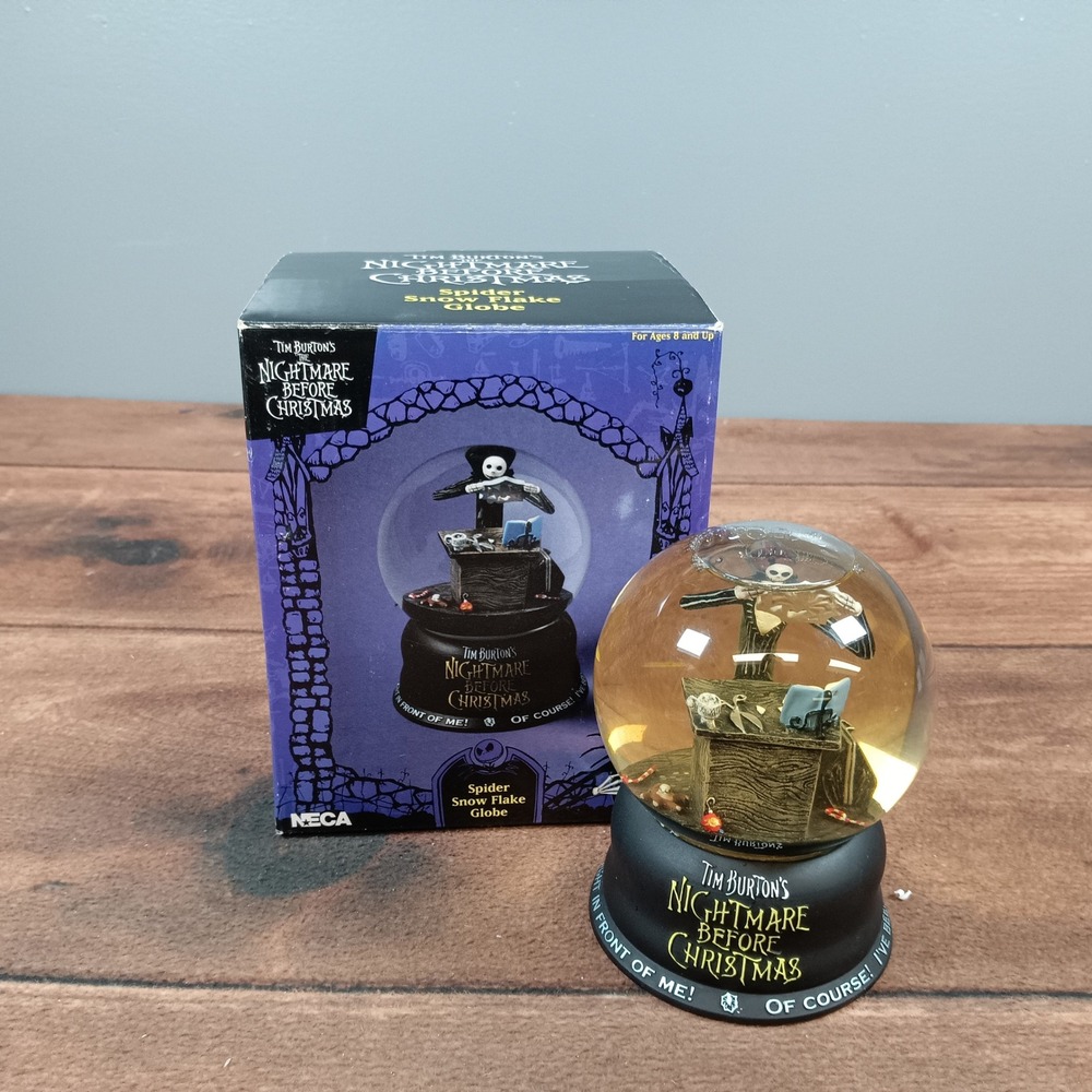 NECA Nightmare Before Christmas Spider Snow Flake Globe‎ Decoration New